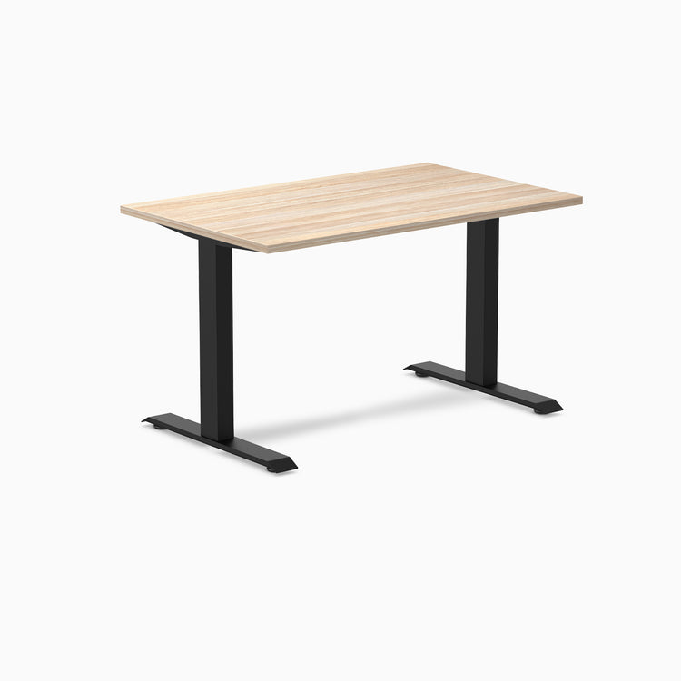 Fixed melamine desk - Melamine classic oak - black 48"