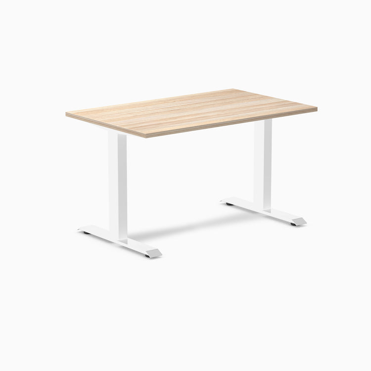 Fixed melamine desk - Melamine classic oak - white 48"