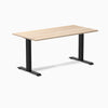 Fixed melamine desk - Melamine classic oak - black 60"