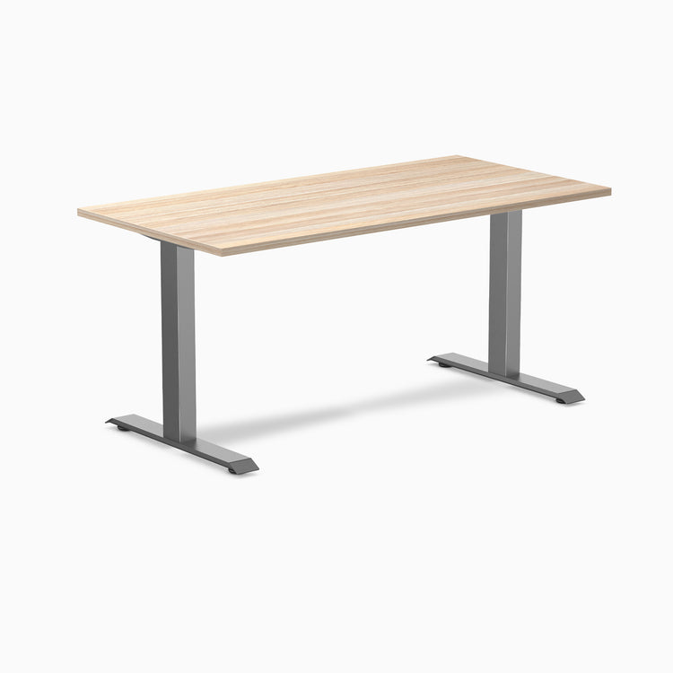 Fixed melamine desk - Melamine classic oak - space grey 60"