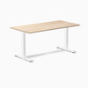 Fixed melamine desk - Melamine classic oak - white 60"