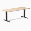 Fixed melamine desk - Melamine classic oak - black 72"