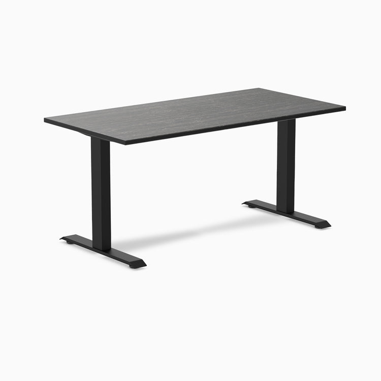 Fixed bamboo desk - Dark Bamboo - black 60"