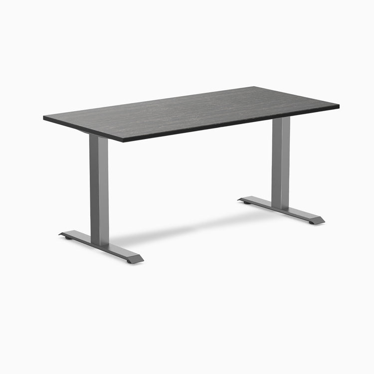 Fixed bamboo desk - Dark Bamboo - space grey 60"