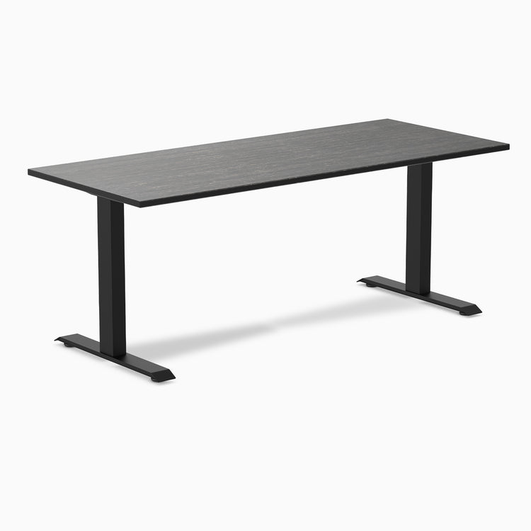 Fixed bamboo desk - Dark Bamboo - black 72"