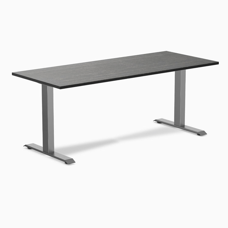 Fixed bamboo desk - Dark Bamboo - space grey 72"