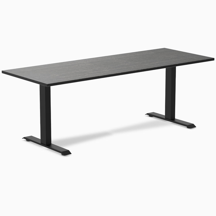 Fixed bamboo desk - Dark Bamboo - black 80"