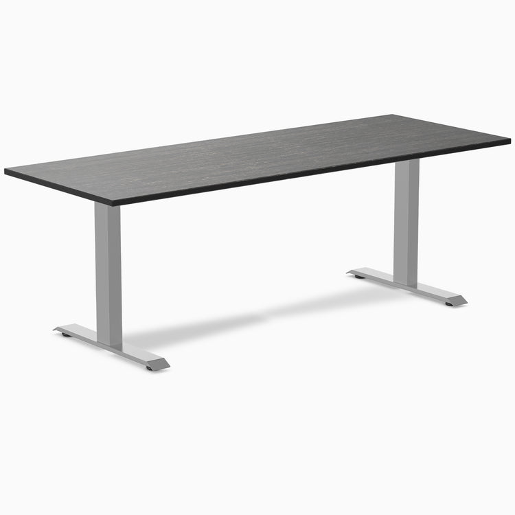 Fixed bamboo desk - Dark Bamboo - grey 80"