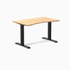 Fixed Ergo edge desk - Natural Bamboo - black 48"