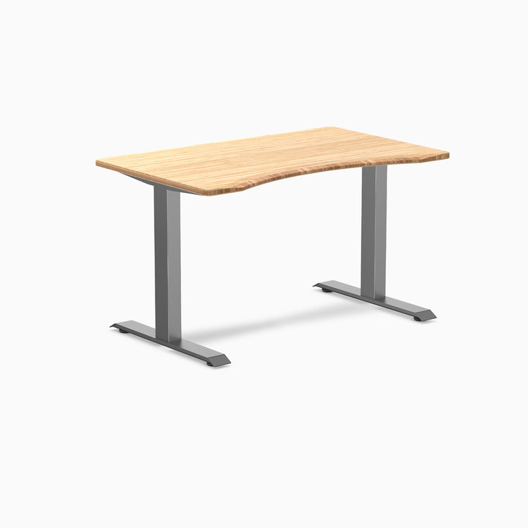 Fixed Ergo edge desk - Natural Bamboo - space grey 48"