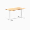 Fixed Ergo edge desk - Natural Bamboo - white 48"