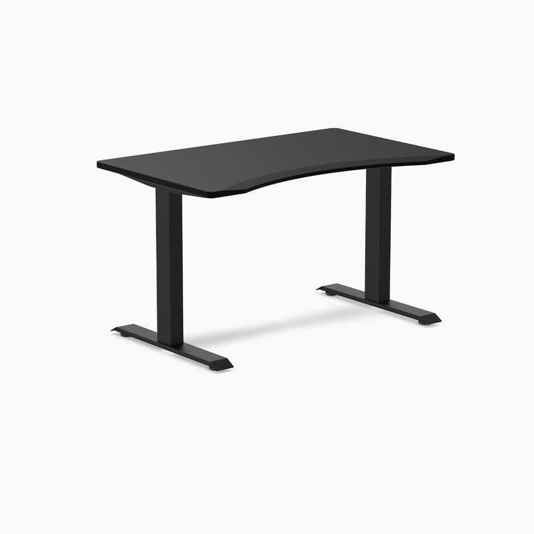 Fixed Ergo edge desk - Black melamine - black 48"