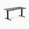 Fixed Ergo edge desk - Dark Bamboo - black 60"