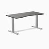 Fixed Ergo edge desk - Dark Bamboo - grey 60"