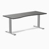 Fixed Ergo edge desk - Dark Bamboo - grey 72"