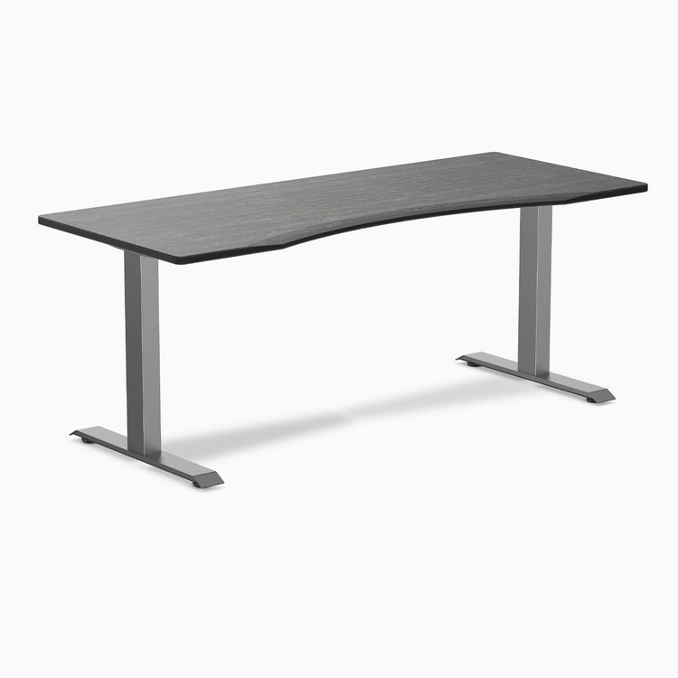 Fixed Ergo edge desk - Dark Bamboo - space grey 72"