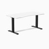 Fixed Ergo edge desk - White melamine - black 60"