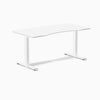 Fixed Ergo edge desk - White melamine - white 60"