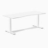 Fixed Ergo edge desk - White melamine - white 72"