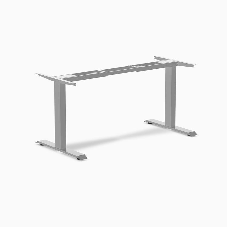 Grey fixed height office desk frame - Desky