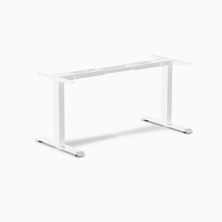 Fixed white office desk frame