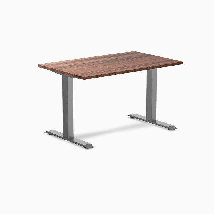 Fixed hardwood desk - Walnut - space grey 48"