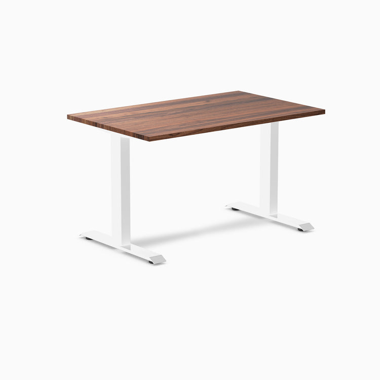 Fixed hardwood desk - Walnut - white 48"