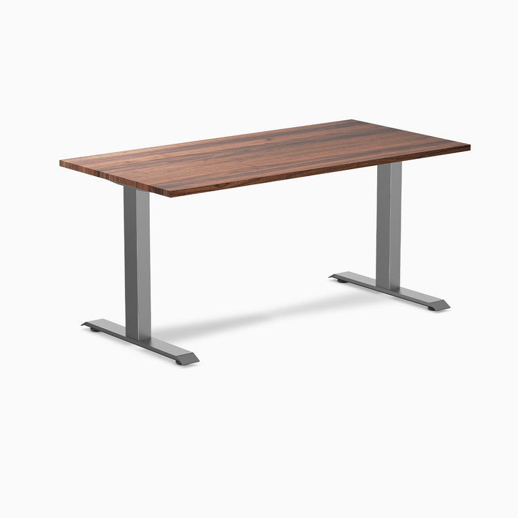 Fixed hardwood desk - Walnut - space grey 60"