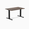 Fixed melamine desk - Melamine jarrah - black 72"