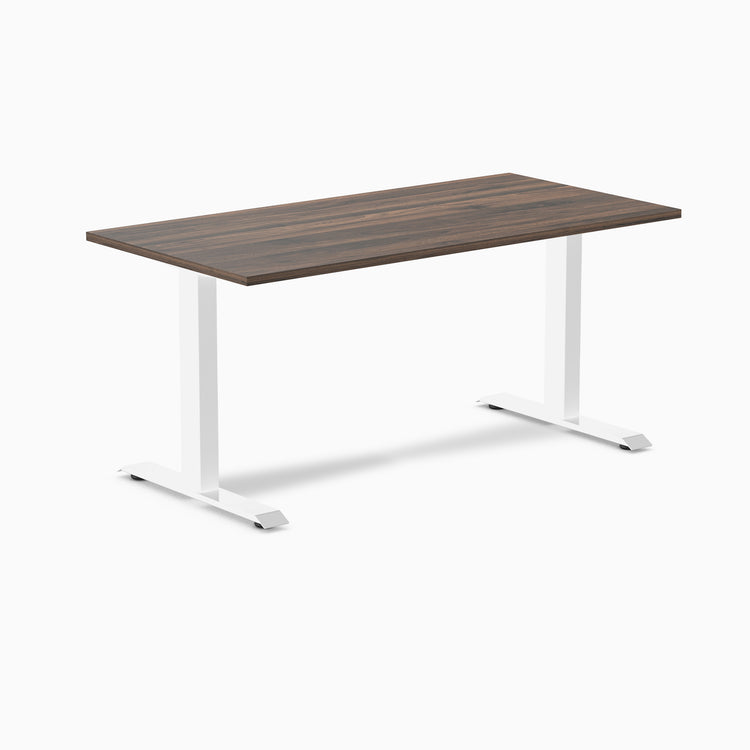 Fixed melamine desk - Melamine jarrah - white 60"