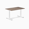 Fixed melamine desk - Melamine natural walnut - white 72"