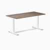 Fixed melamine desk - Melamine natural walnut - white 60"