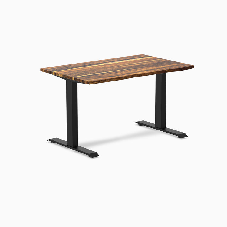 Fixed hardwood desk - Pheasantwood - black 48"