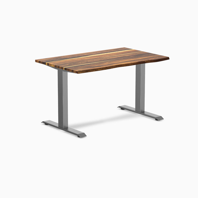 Fixed hardwood desk - Pheasantwood - space grey 48"