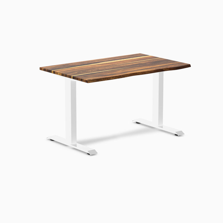 Fixed hardwood desk - Pheasantwood - white 48"