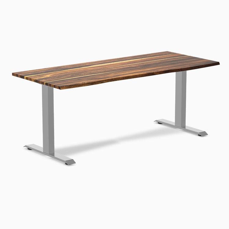 Fixed hardwood desk - Pheasantwood - grey 72"