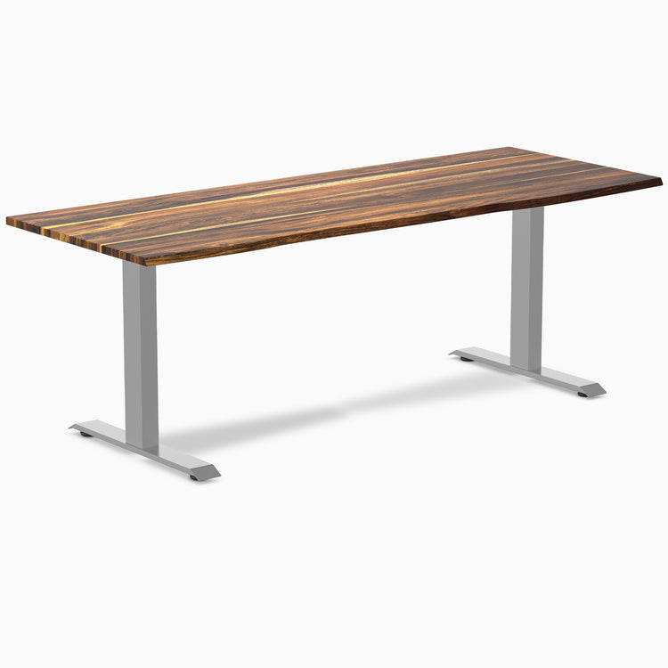 Fixed hardwood desk - Pheasantwood - grey 80"