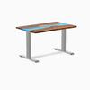 Fixed hardwood resin desk - pheasantwood blue river - grey 48"