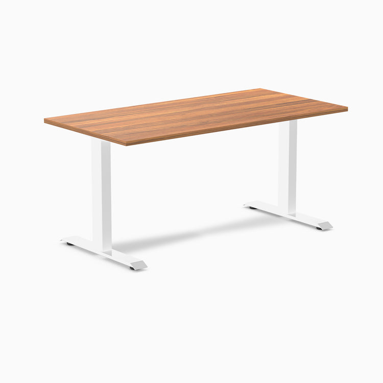 Fixed melamine desk - Melamine prime oak - white 60"