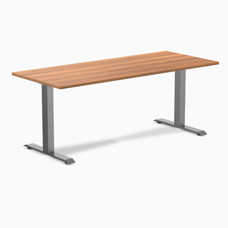 Fixed melamine desk - Melamine prime oak - space grey 72"