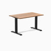 Fixed hardwood desk - Red Oak - black 48"