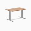 Fixed hardwood desk - Red Oak - grey 48"