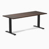 Fixed Rubberwood desk - Dark Walnut - black 72"