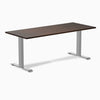 Fixed Rubberwood desk - Dark Walnut - grey 72"