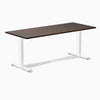 Fixed Rubberwood desk - Dark Walnut - white 72"