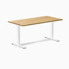 Fixed Rubberwood desk - Light Oak - white 60"