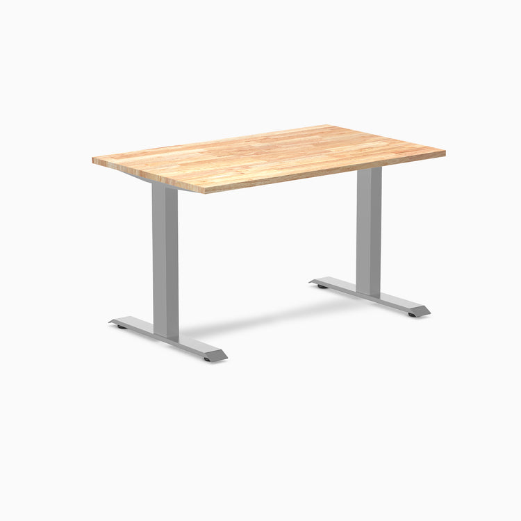 Fixed Rubberwood desk - Natural - grey 48"