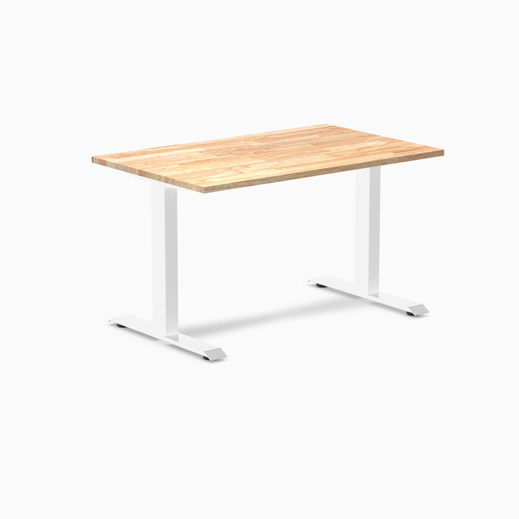 Fixed Rubberwood desk - Natural - white 48"