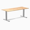 Fixed Rubberwood desk - Natural - grey 72"