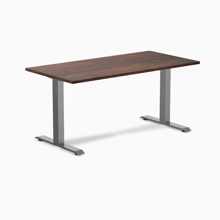 Fixed softwood desk - Rustic Pine - space grey 60"